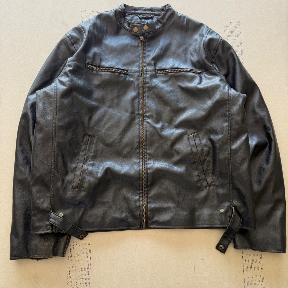 Vintage‎ Burnside Faux Leather Biker Jacket
